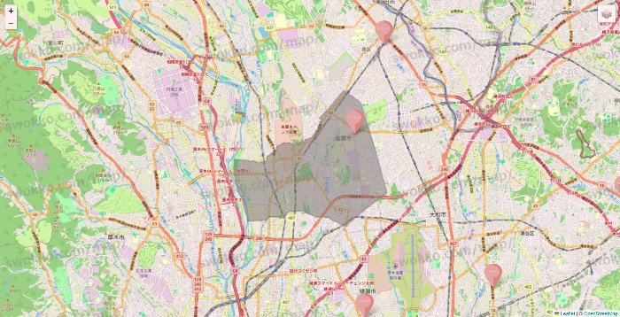 神奈川県のTHREEPPY・CouCouの店舗地図