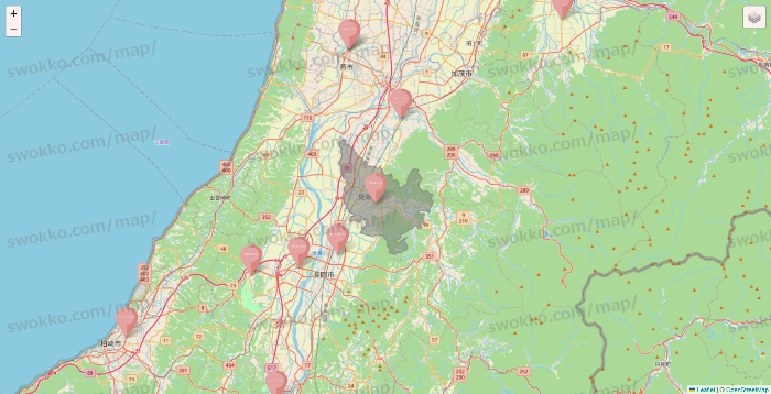 新潟県のTHREEPPY・CouCouの店舗地図