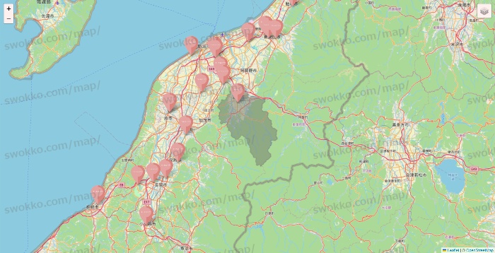 新潟県のTHREEPPY・CouCouの店舗地図