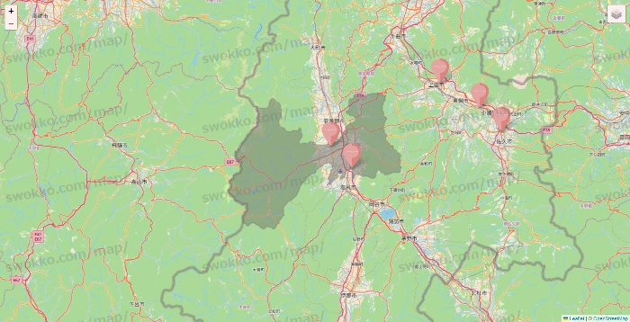長野県のTHREEPPY・CouCouの店舗地図