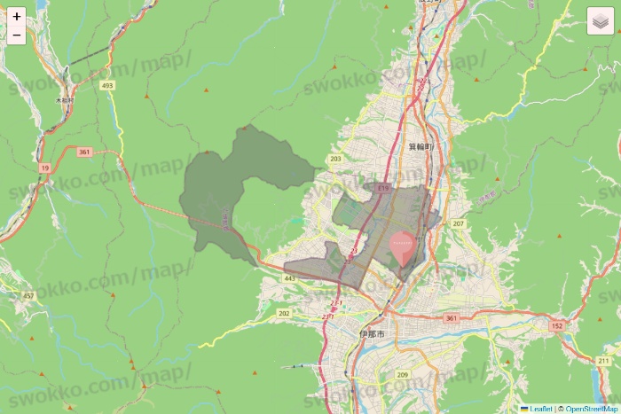 長野県のTHREEPPY・CouCouの店舗地図