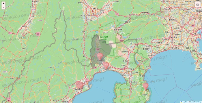 静岡県のTHREEPPY・CouCouの店舗地図