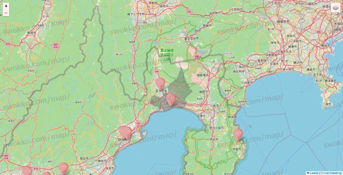 静岡県のTHREEPPY・CouCouの店舗地図