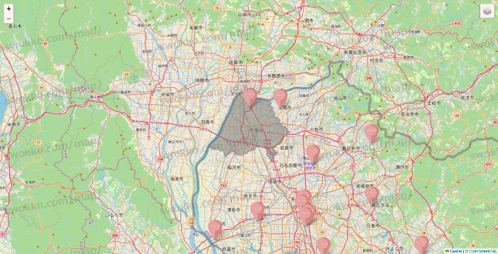 愛知県のTHREEPPY・CouCouの店舗地図