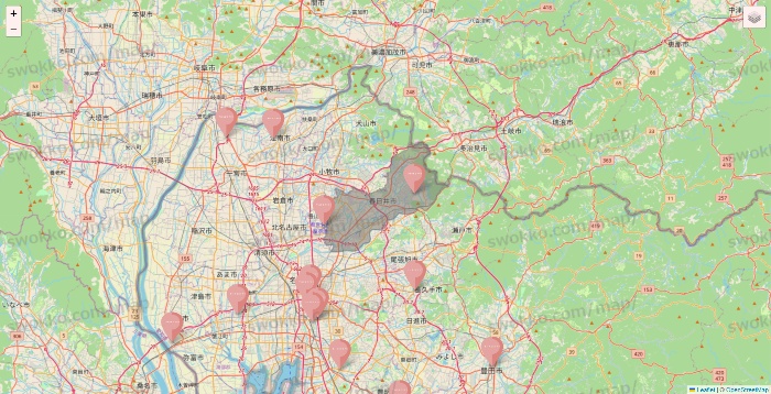 愛知県のTHREEPPY・CouCouの店舗地図