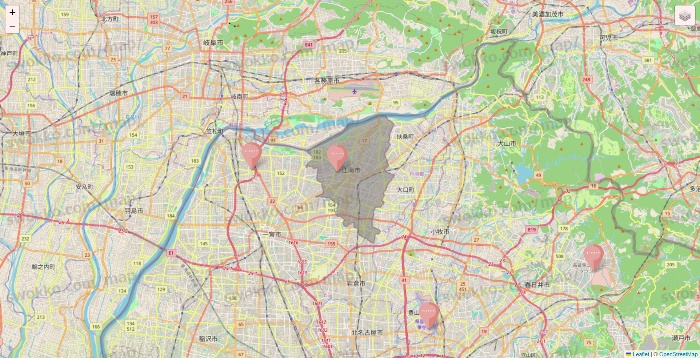 愛知県のTHREEPPY・CouCouの店舗地図
