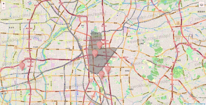 愛知県のTHREEPPY・CouCouの店舗地図