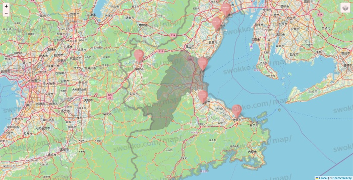 三重県のTHREEPPY・CouCouの店舗地図