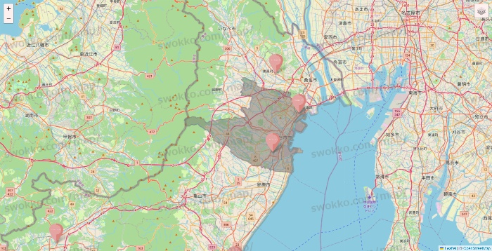 三重県のTHREEPPY・CouCouの店舗地図