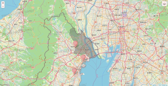 三重県のTHREEPPY・CouCouの店舗地図