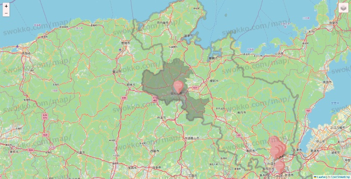 京都府のTHREEPPY・CouCouの店舗地図