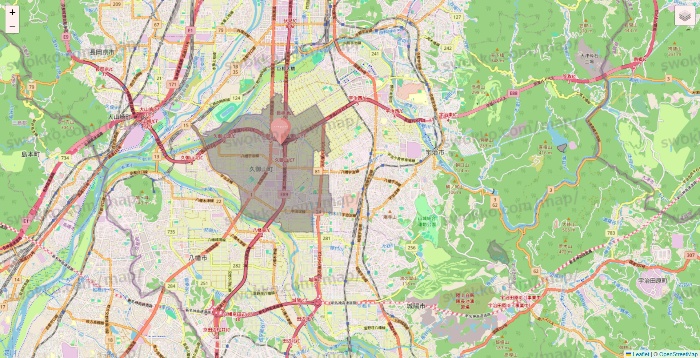 京都府のTHREEPPY・CouCouの店舗地図