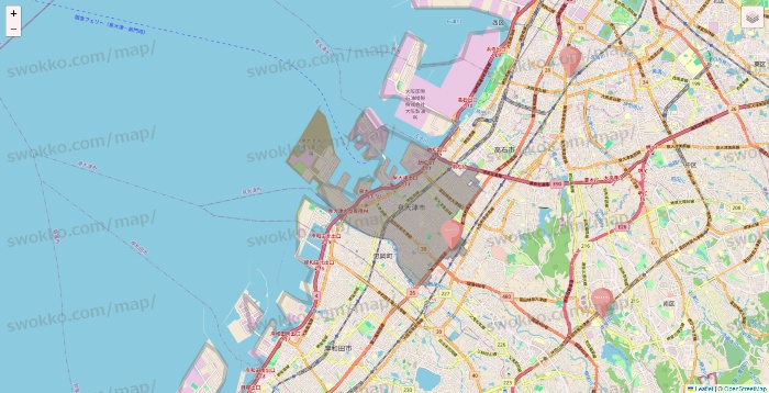 大阪府のTHREEPPY・CouCouの店舗地図