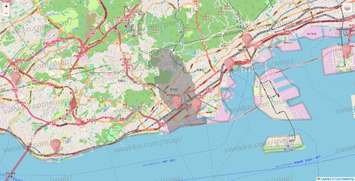 兵庫県のTHREEPPY・CouCouの店舗地図