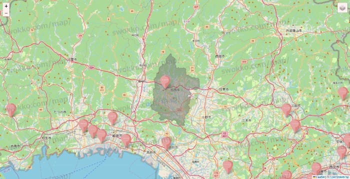 兵庫県のTHREEPPY・CouCouの店舗地図