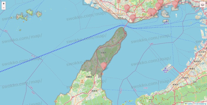 兵庫県のTHREEPPY・CouCouの店舗地図