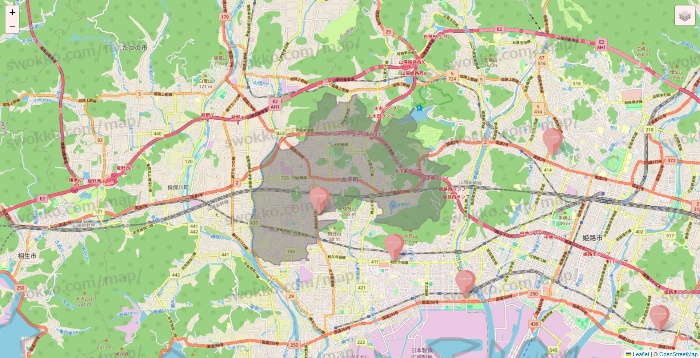兵庫県のTHREEPPY・CouCouの店舗地図