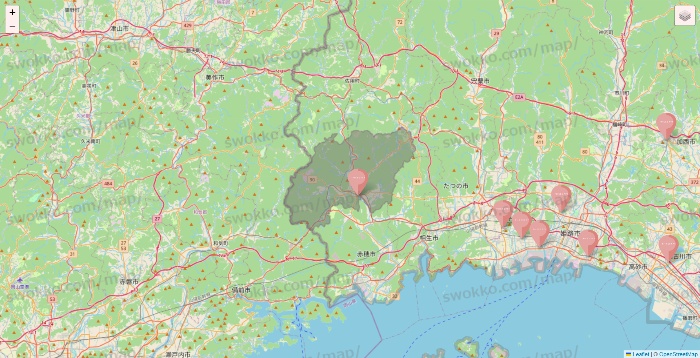 兵庫県のTHREEPPY・CouCouの店舗地図