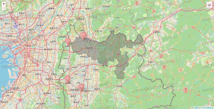 奈良県のTHREEPPY・CouCouの店舗地図