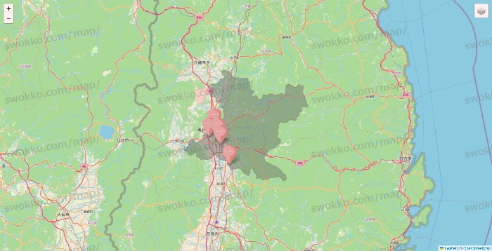 岩手県のTHREEPPY・CouCouの店舗地図
