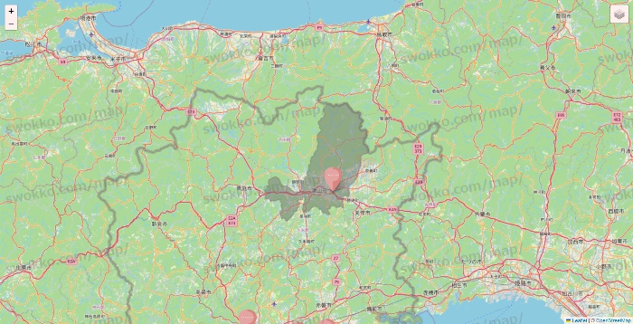 岡山県のTHREEPPY・CouCouの店舗地図