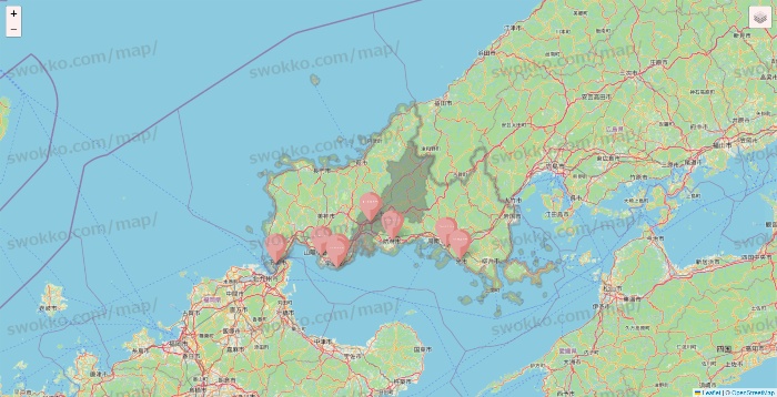 山口県のTHREEPPY・CouCouの店舗地図