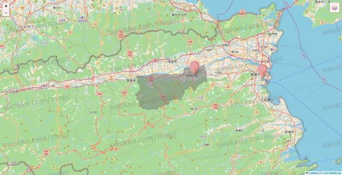 徳島県のTHREEPPY・CouCouの店舗地図
