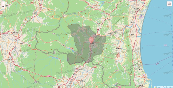 宮城県のTHREEPPY・CouCouの店舗地図