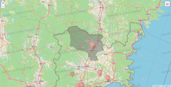 宮城県のTHREEPPY・CouCouの店舗地図