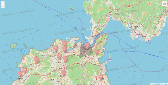 福岡県のTHREEPPY・CouCouの店舗地図