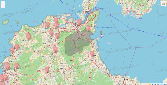福岡県のTHREEPPY・CouCouの店舗地図