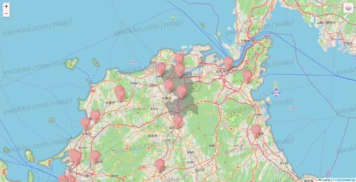 福岡県のTHREEPPY・CouCouの店舗地図
