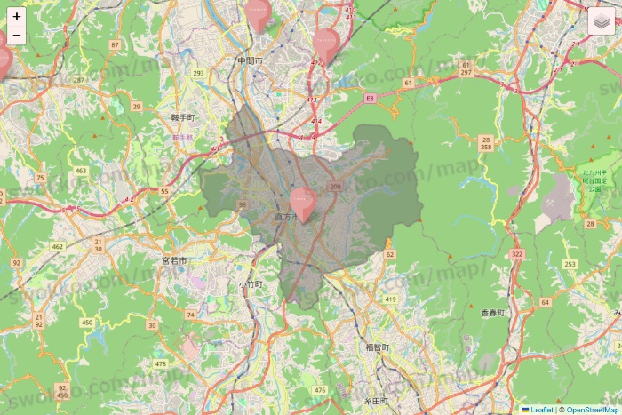 福岡県のTHREEPPY・CouCouの店舗地図