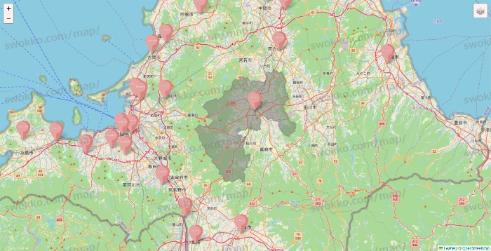 福岡県のTHREEPPY・CouCouの店舗地図