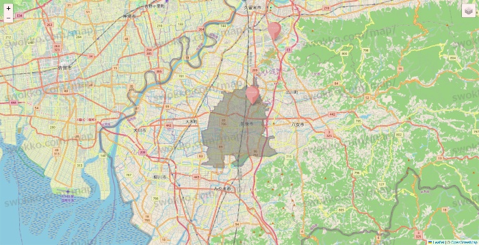 福岡県のTHREEPPY・CouCouの店舗地図