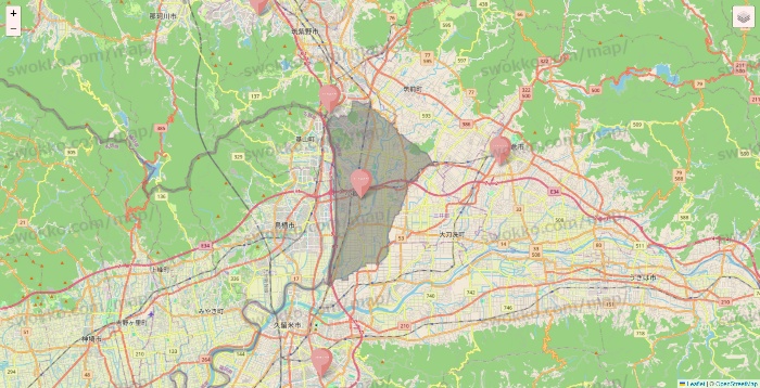 福岡県のTHREEPPY・CouCouの店舗地図