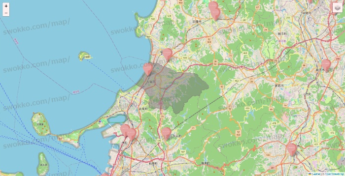 福岡県のTHREEPPY・CouCouの店舗地図