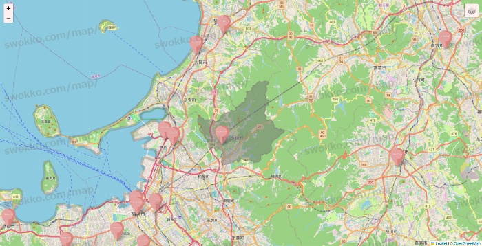 福岡県のTHREEPPY・CouCouの店舗地図