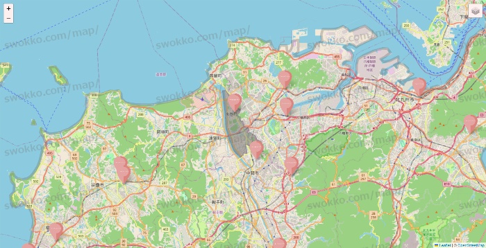 福岡県のTHREEPPY・CouCouの店舗地図