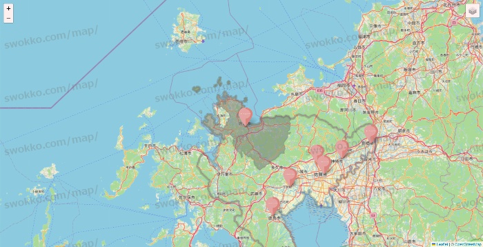 佐賀県のTHREEPPY・CouCouの店舗地図