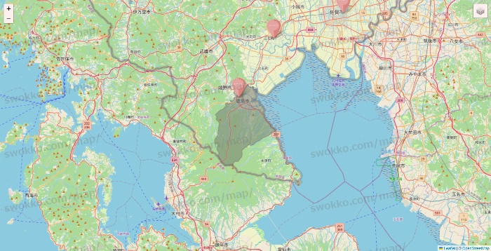 佐賀県のTHREEPPY・CouCouの店舗地図