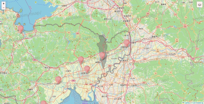 佐賀県のTHREEPPY・CouCouの店舗地図