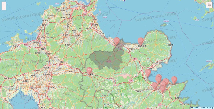 大分県のTHREEPPY・CouCouの店舗地図