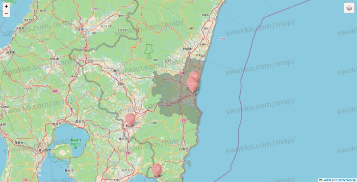 宮崎県のTHREEPPY・CouCouの店舗地図