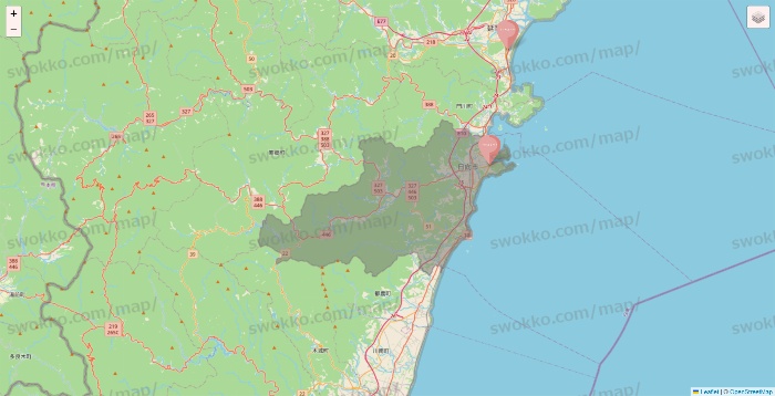 宮崎県のTHREEPPY・CouCouの店舗地図