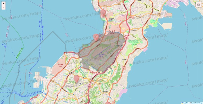 沖縄県のTHREEPPY・CouCouの店舗地図