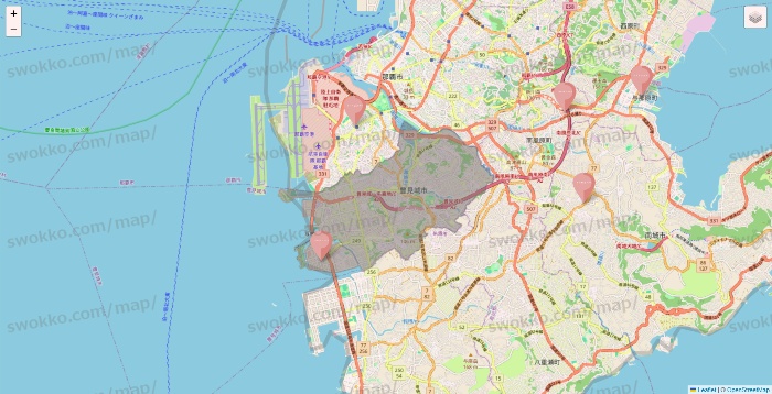沖縄県のTHREEPPY・CouCouの店舗地図