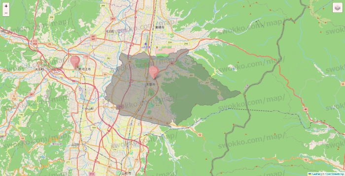 山形県のTHREEPPY・CouCouの店舗地図