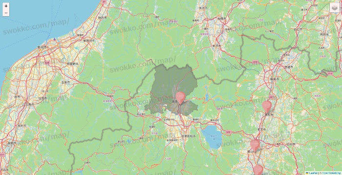福島県のTHREEPPY・CouCouの店舗地図