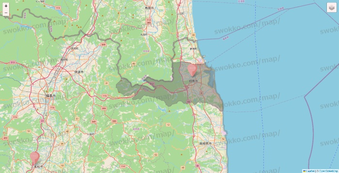 福島県のTHREEPPY・CouCouの店舗地図
